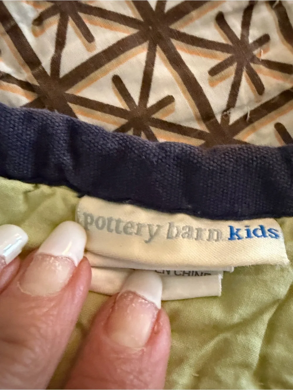 Pottery Barn Kids Neutral Safari Animal Quilt in White, Green and Brown